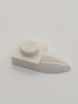 NEU Platte modifiziert 1 x 1 mit Zahn horizontal weiss