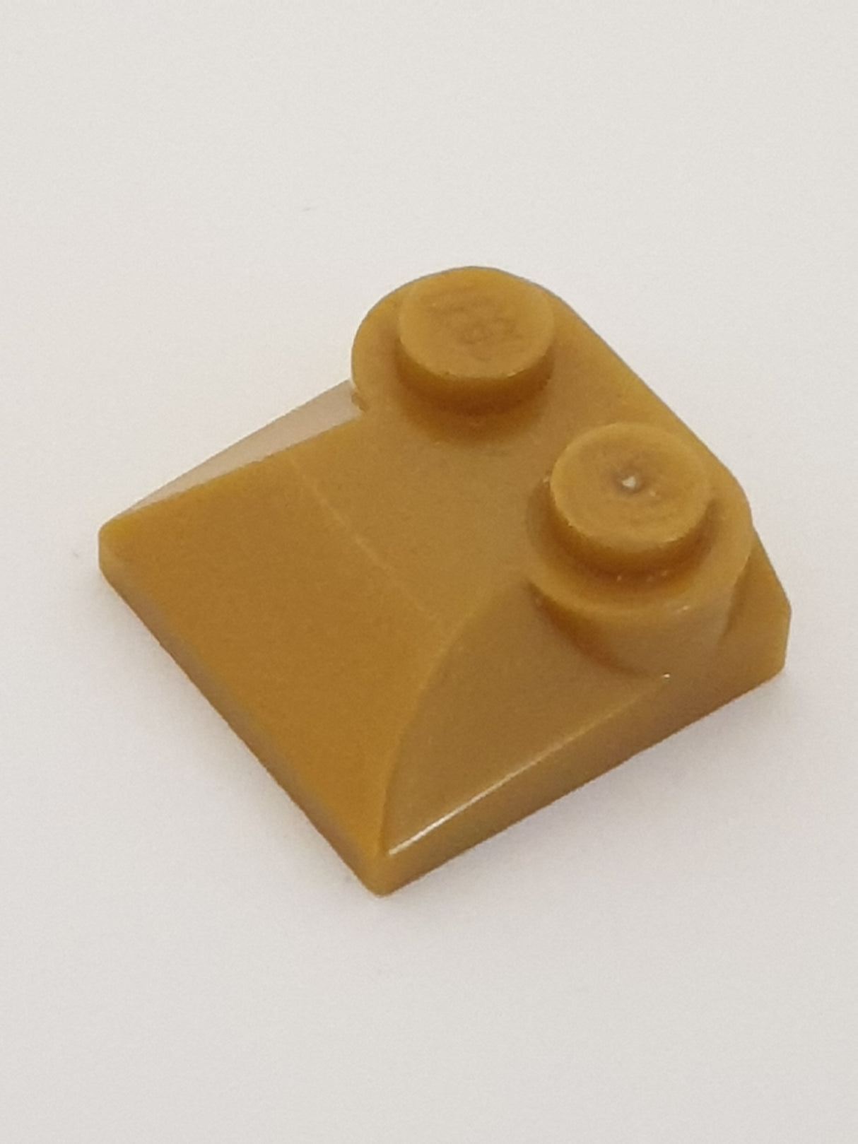 NEU Bogenstein 2 x 2 x 2/3 mit 2 Noppen und gebogenen Seiten pearlgold