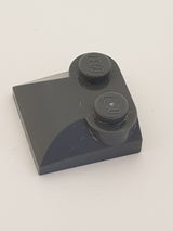 NEU Bogenstein 2 x 2 x 2/3 mit 2 Noppen und gebogenen Seiten neudunkelgrau