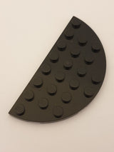 NEU Platte, rund halb 4 x 8 schwarz