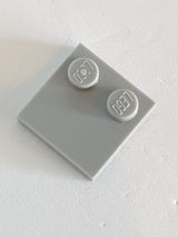 NEU Fliese, Modifiziert 2 x 2 mit Noppen am Rand neuhellgrau