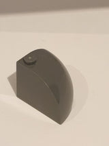 NEU Stein, rund, Ecke 3 x 3 x 2 Kuppel Oben neudunkelgrau