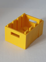 NEU Container, Kiste 3 x 4 x 1 2/3 mit Handgriffen gelb