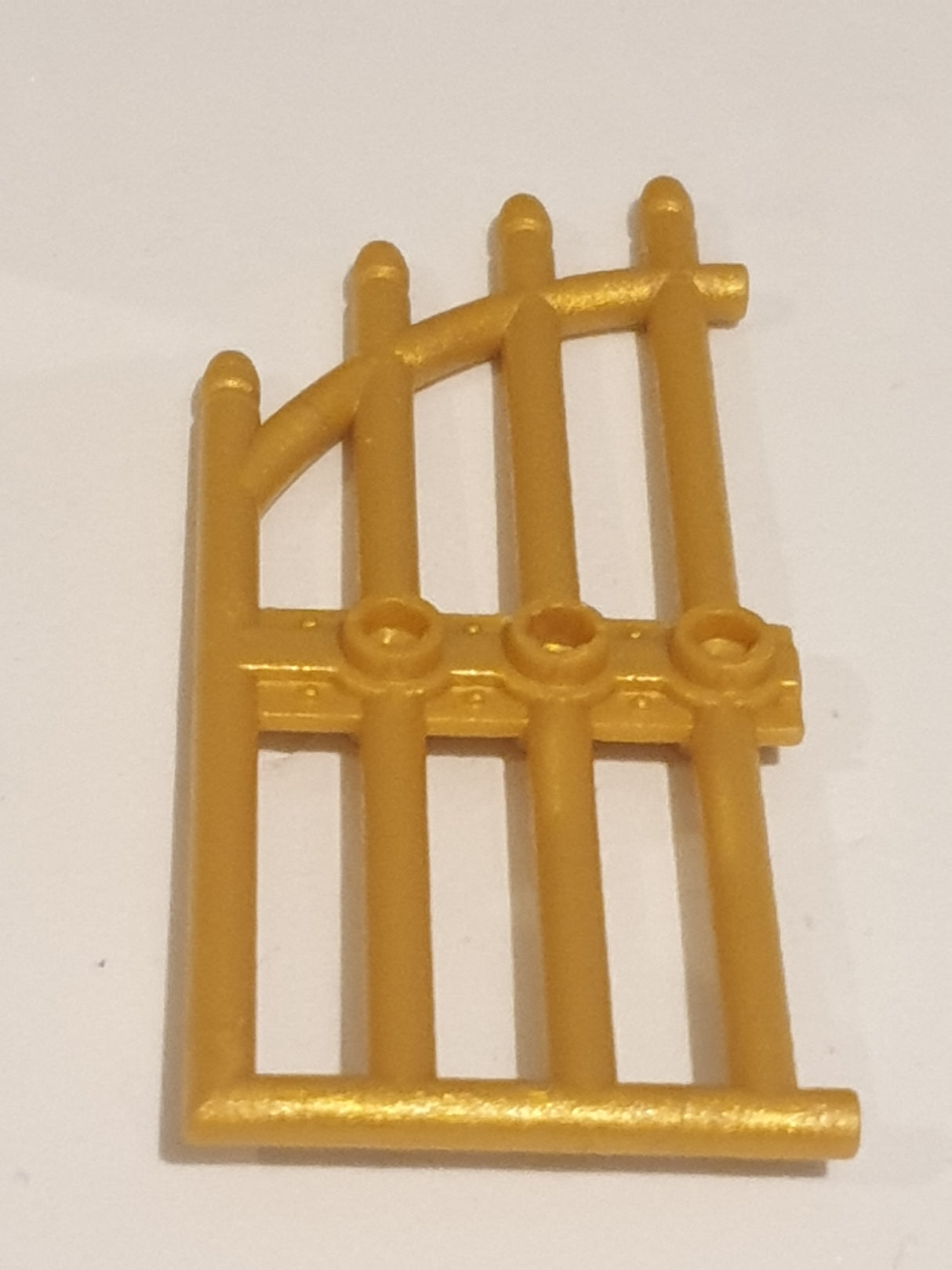 NEU Tür 1 x 4 x 9 Bogen Tor mit Stäben und drei Noppen pearlgold