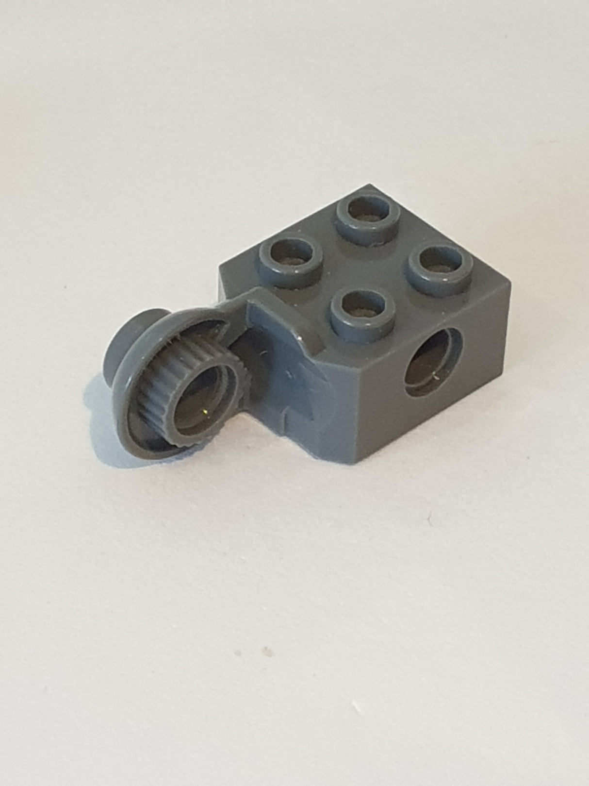NEU Technik Stein, modifiziert 2 x 2 mit Pin Loch und Rotations-Gelenk neudunkelgrau