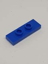 NEU Platte, Modifiziert 1 x 3 mit 2 Noppen (Doppel-Jumper) blau