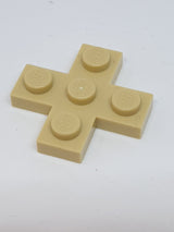 NEU Platte, modifiziert 3 x 3 Kreuz beige