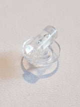 NEU Platte, Rund 1 x 1 mit Lenkergriff am kurzen Vorbau transparent weiss