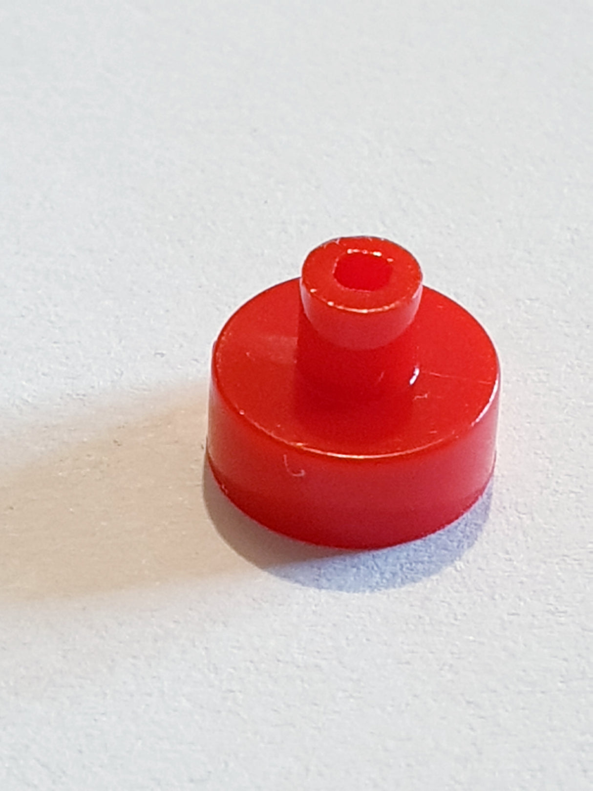 NEU Fliese, rund 1 x 1 mit Stab / Pinhalter rot