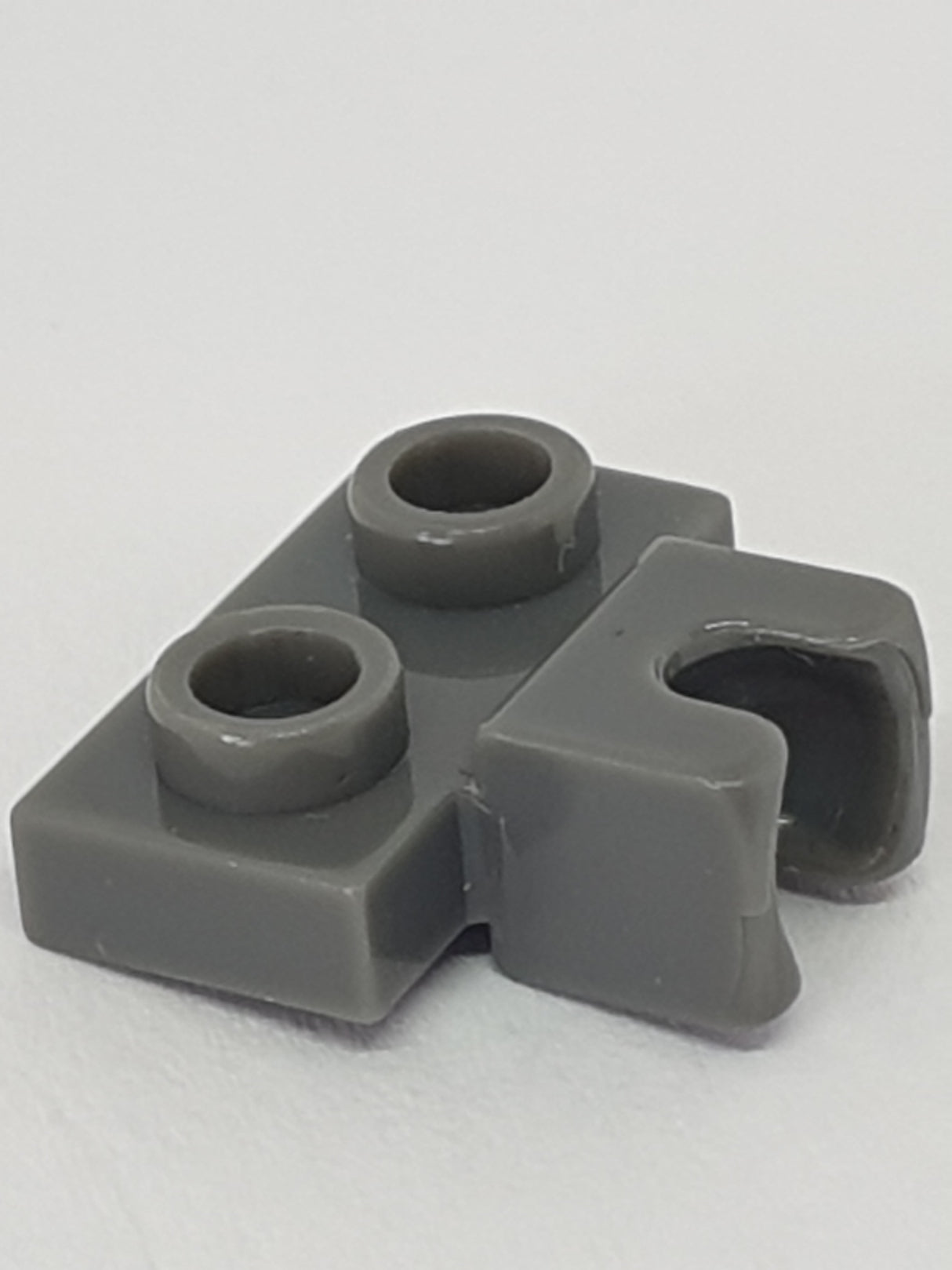 NEU Platte, modifiziert 1 x 2 mit Kugelhalter an der Seite neudunkelgrau
