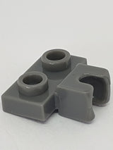 NEU Platte, modifiziert 1 x 2 mit Kugelhalter an der Seite neudunkelgrau