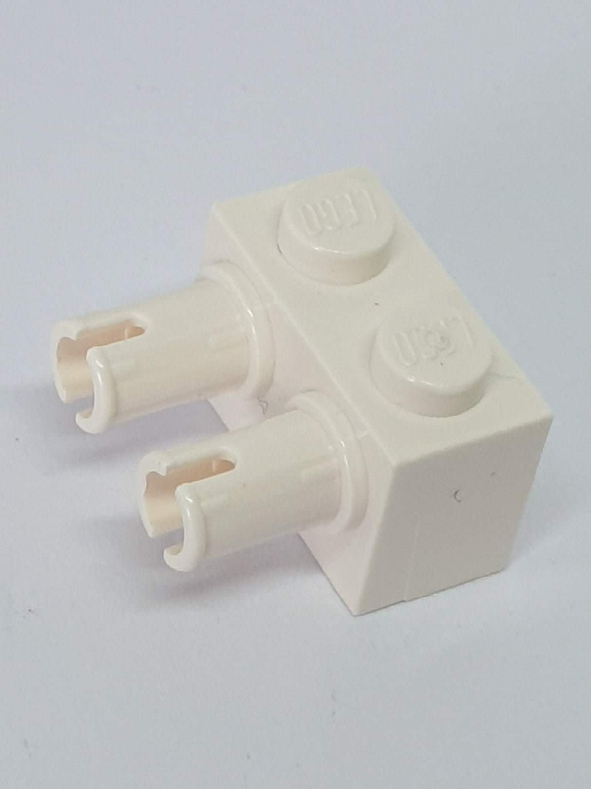 NEU Stein, modifiziert 1 x 2 mit Pins weiß