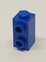 NEU Stein, modifiziert 1 x 1 x 1 2/3 mit Noppen an der Seite blau