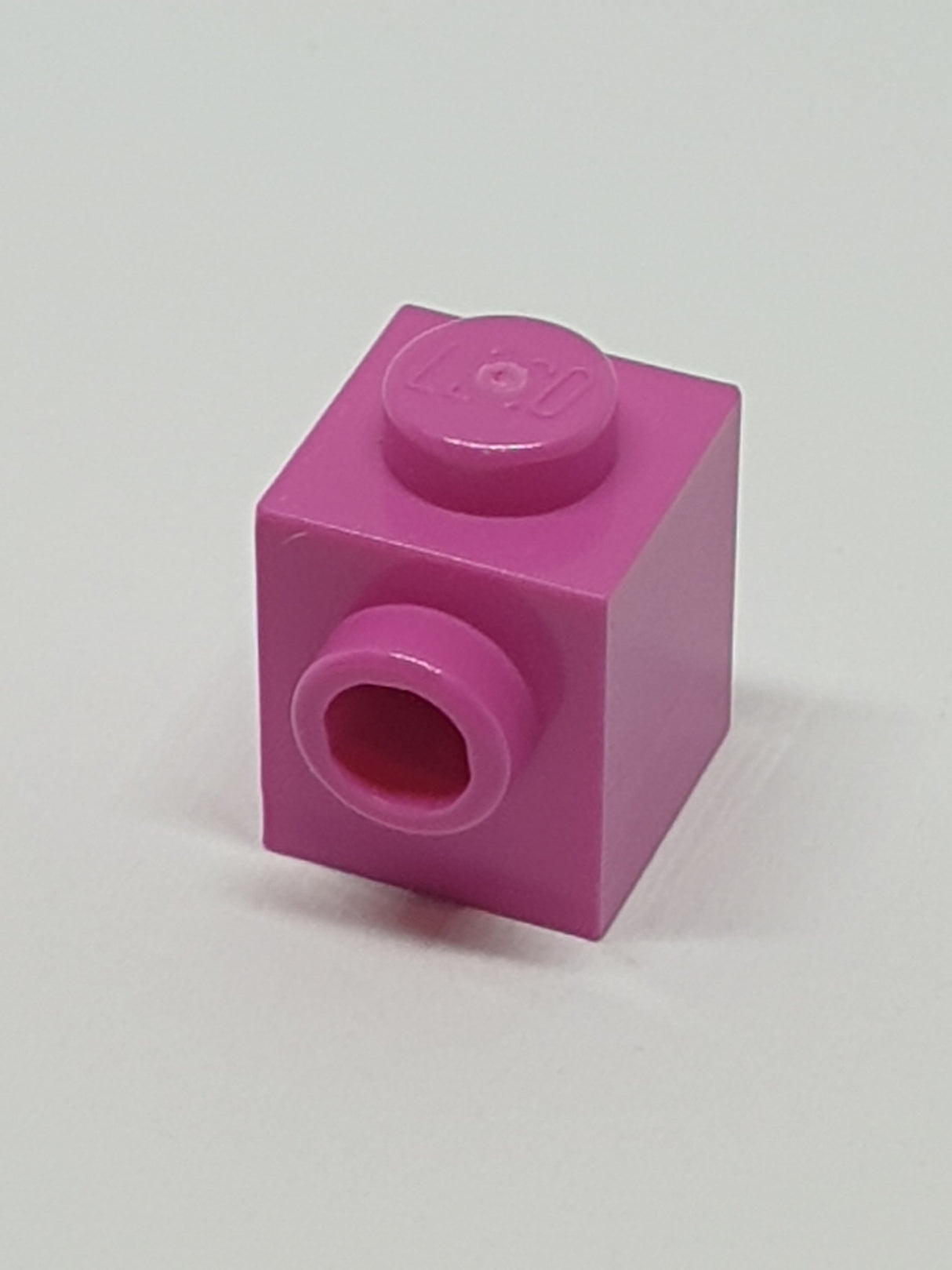 NEU Stein modifiziert 1 x 1 mit Noppe an einer Seite knallpink