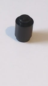 1x1 Stein rund - Massiver Noppenstein, Unterkante schwarz