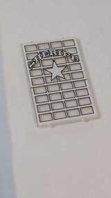 1x4x5 Fensterglas mit Sheriff-Muster „Aufkleber“ – Sets 6755 / 6764 transparent weiß