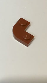 NEU 2 x 2 Platte, abgerundete Ecke  mit 1 x 1-Ausschnitt neubraun