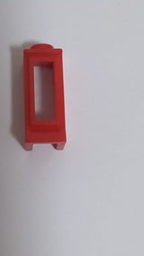 1x1x2 Fenster mit erweitertem Rand, mit "Glas", rot