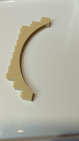 NEU 1 x 12 x 3 Bogenstein mit Stufen, mit Absatz, fünf Support beige