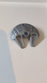 5x5 Bionicle-Waffe Schild mit zwei Schaufelzinken pearl helgrau