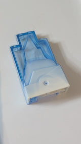 2x4x6 Felsenplatte mit weißem Marmormuster transparent blau