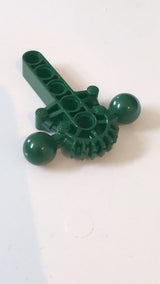 Bionicle-Hüfte/Unterkörper mit 2 Kugelgelenken und 7-Zahn-Halbzahnrad dunkelgrün