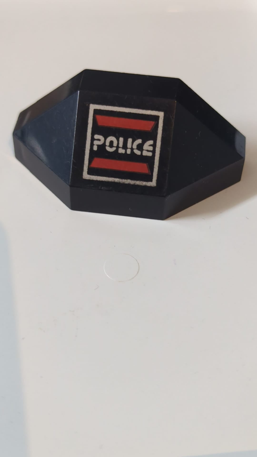 3x3x7 Paneel, konvex, Eckelement, mit Space-Police-I-Logo-Muster (Modell: linke Seite) schwarz