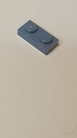 NEU 1 x 2 Platte sandblau