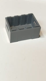 NEU 3 x 4 x 1 2/3 Behälter, Kiste  mit Grifföffnungen neudunkelgrau