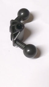 4x4x2 Bionicle Ball Joint 90° with 2 Ball Joint and Axle Hole schwarz