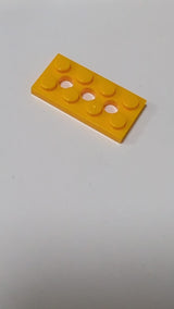 2x4 Technik Platte mit 3 Löchern hellorange