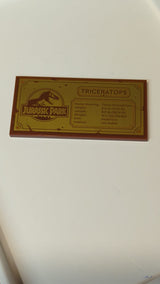 NEU 4 x 8 Fliese  mit Jurassic-Park-Triceratops-Motiv neubraun