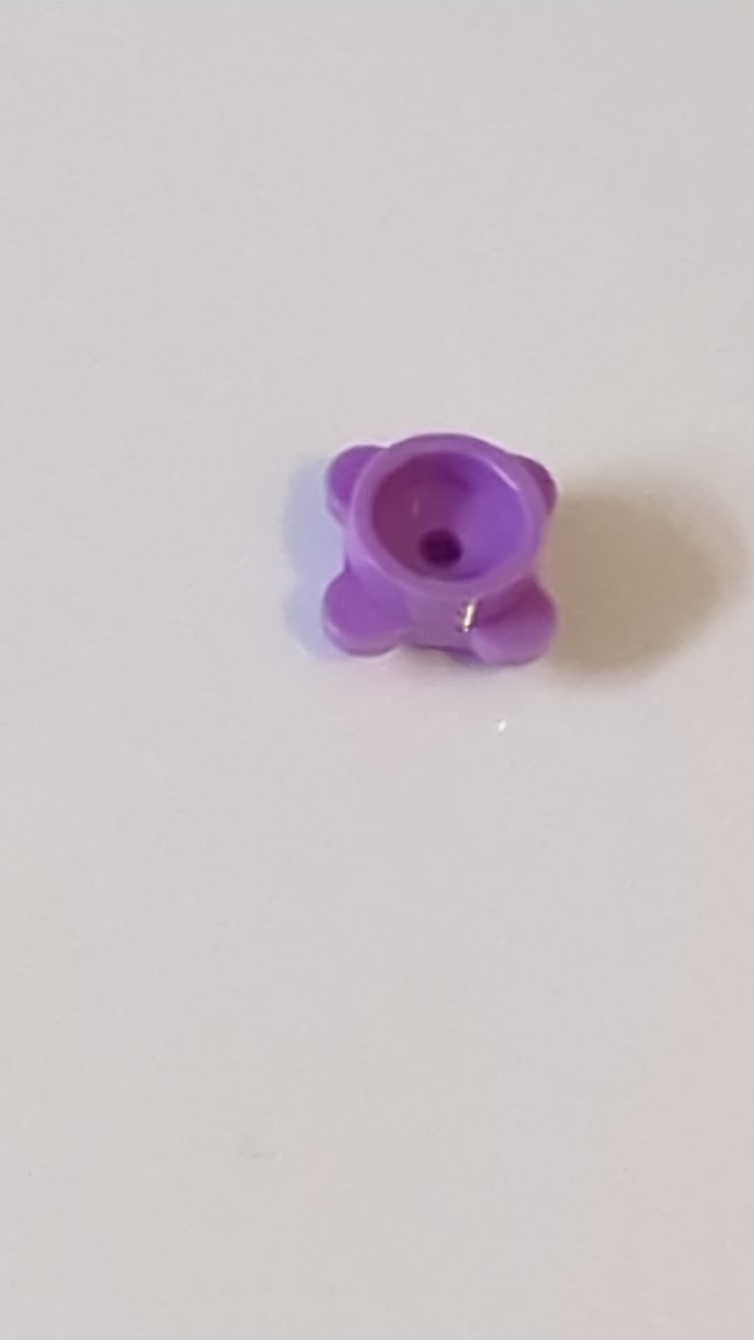 1x1 Rundplatte Blumenrand mit 5 Blüten lavendel (medium)