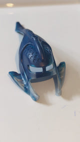 Bionicle-Maske Kiina mit hellgrauem Marmorperlenmuster dunkelblau