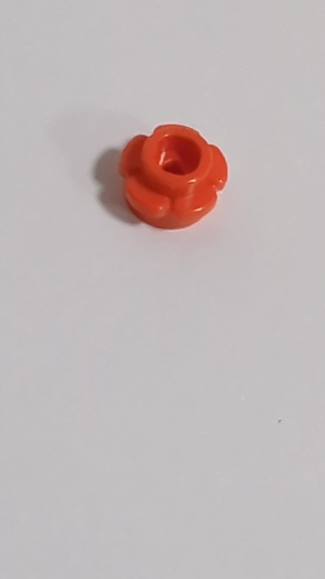 NEU Platte, rund 1 x 1 mit Blumenrand (Blütenblätter) rotorange