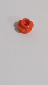 NEU Platte, rund 1 x 1 mit Blumenrand (Blütenblätter) rotorange