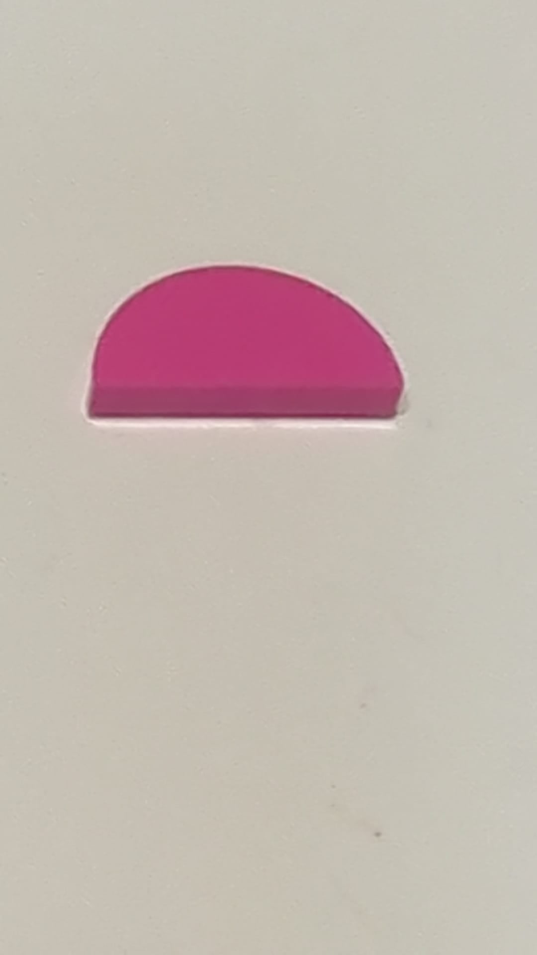 NEU 1  x 3 Fiese rund halb knallpink