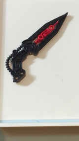Bionicle-Flügel, abgewinkelt mit geformtem rotem Mittelmuster schwarz