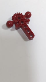 Bionicle Hips / Lower Torso with 2 Ball Joint and 7 Tooth Half Gear dunkelrot