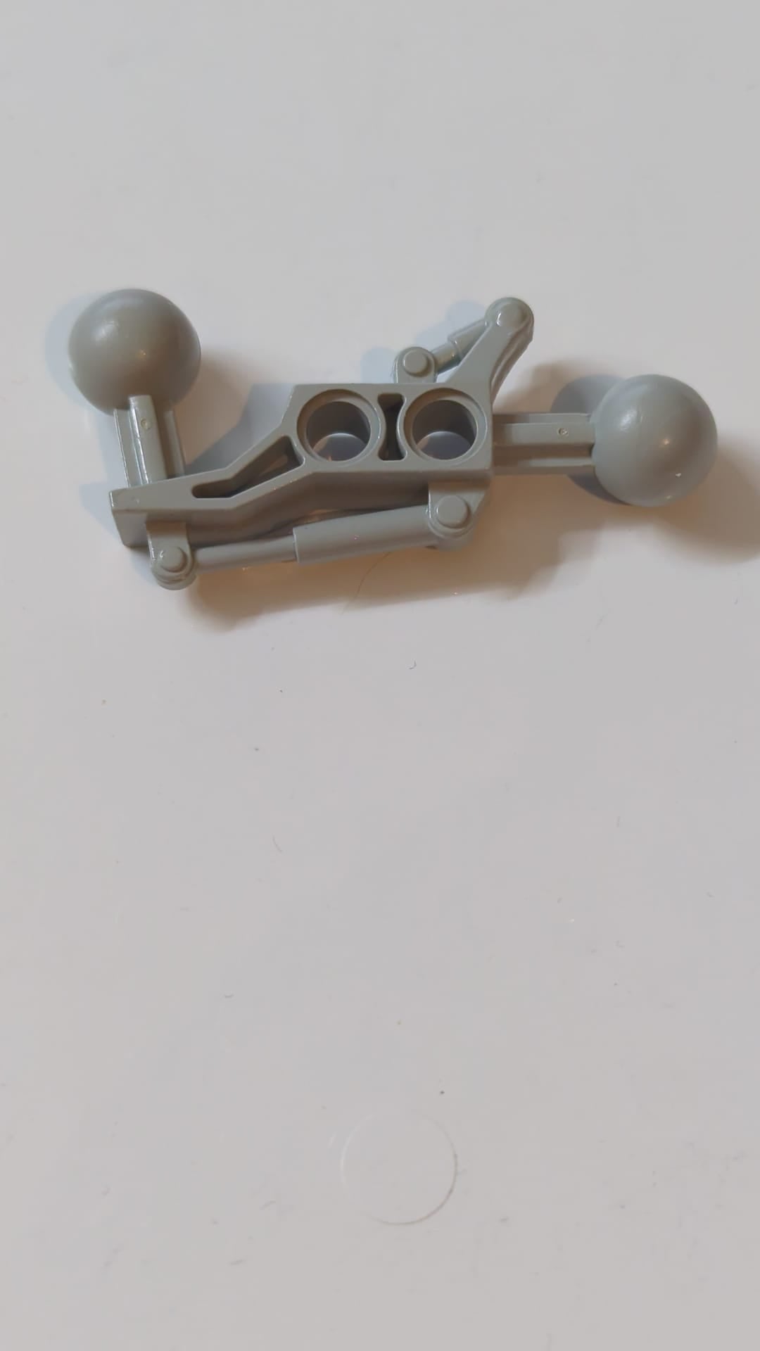 2x7 Technic-Kugelgelenk mit 2 Kugelgelenken althellgrau