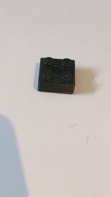 2x2x2/3 Stein, modifiziert gerippt mit Achsenloch schwarz