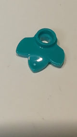 NEU 1 x 1 Pflanzenelement, rund mit 3-lagigen Blättern türkis