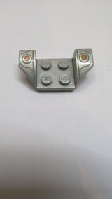 2x4 Fahrzeug, Kotflügel mit ausgestellten Flügeln und orangefarbenem Punkt- und Linienmuster pearlsilber