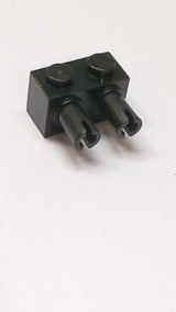 1x2 Stein modifiziert mit Stiften schwarz