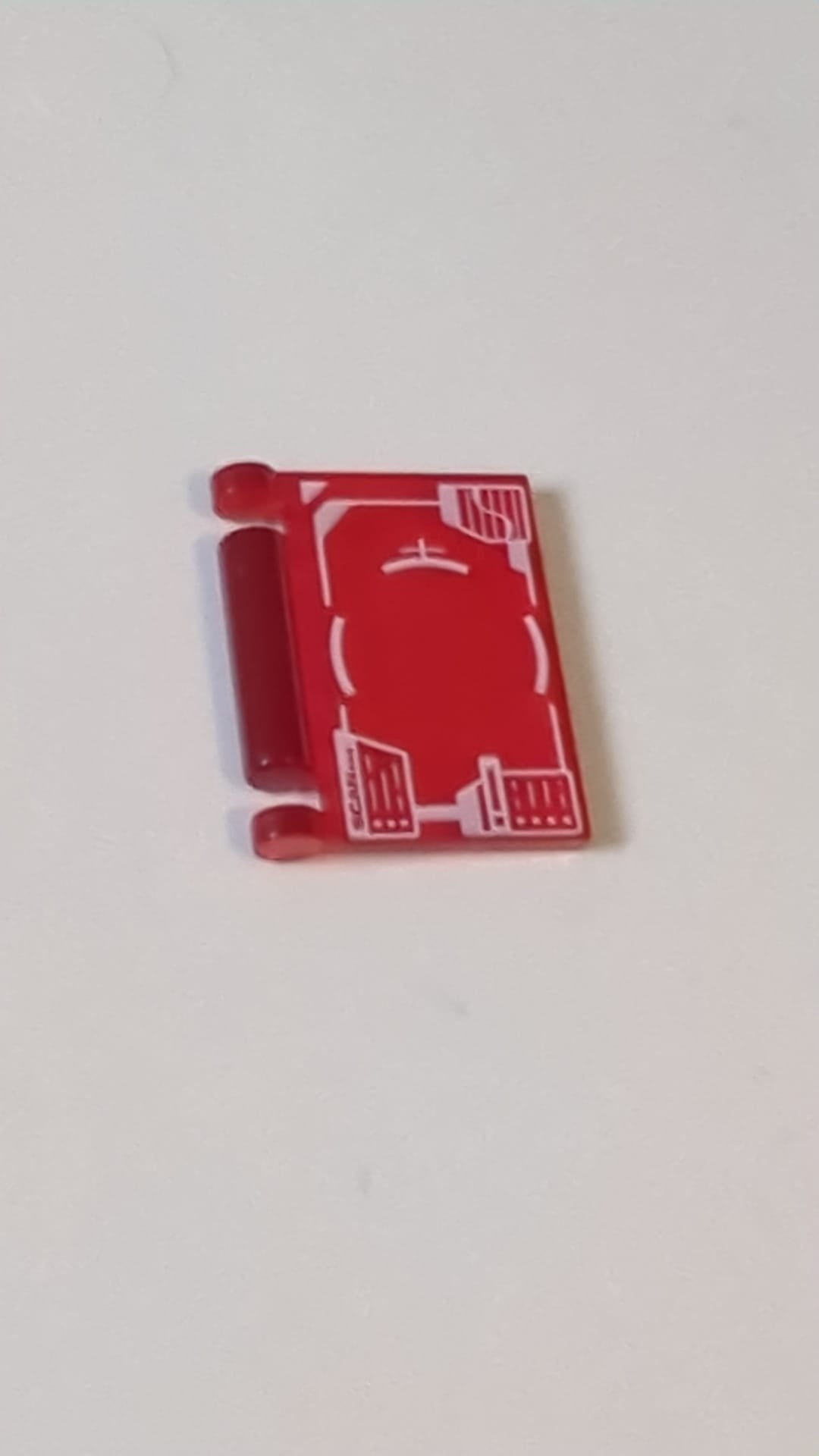 Minifigur, Utensilienbuch-Einband mit Präsentationsmuster transparent rot
