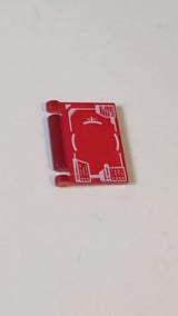 Minifigur, Utensilienbuch-Einband mit Präsentationsmuster transparent rot