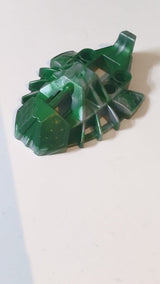 Bionicle Fuß Toa Inika Elliptical mit marmoriertem, hellgrauem Perlmuttmuster dunkelgrün