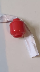 Minifigur Kopf "einfach" (ohne Gesicht) rot