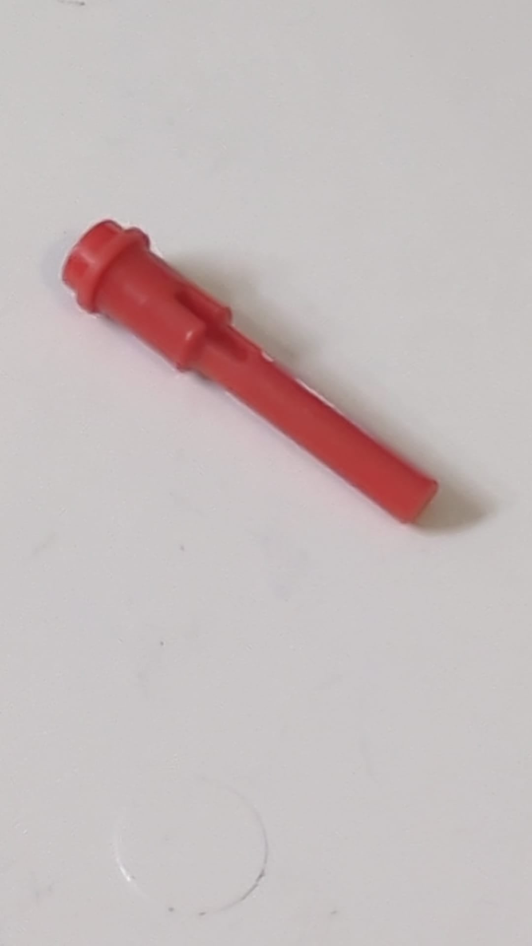 Technic, Stift 1/2 mit 2L Stangenverlängerung „Flick Missile“ rot