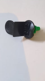 Sport-Minifigurenständer Fußball mit Feder und grünem Stift schwarz
